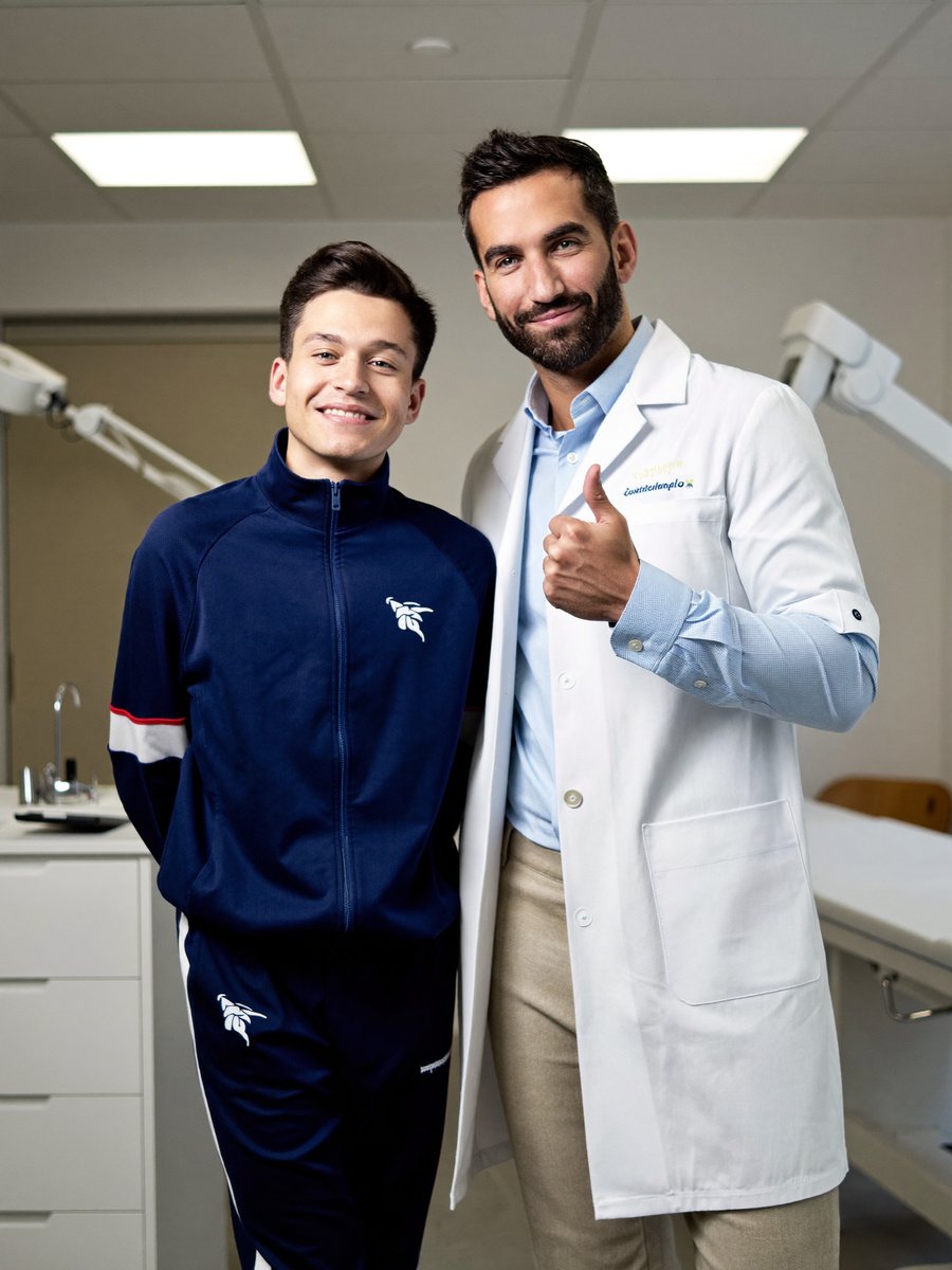 A young patient with the foundation's partner doctor